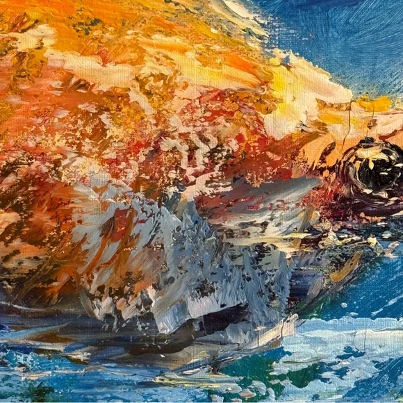 🆕 “Koi Serenity” Orig Oil Painting on Canvas Signed by Artist 🧑‍🎨 Harmony - Picture 13 of 16